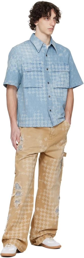 AMIRI Blue MA Quad Denim Shirt 4