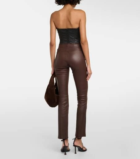 Stouls Leather bootcut pants 3
