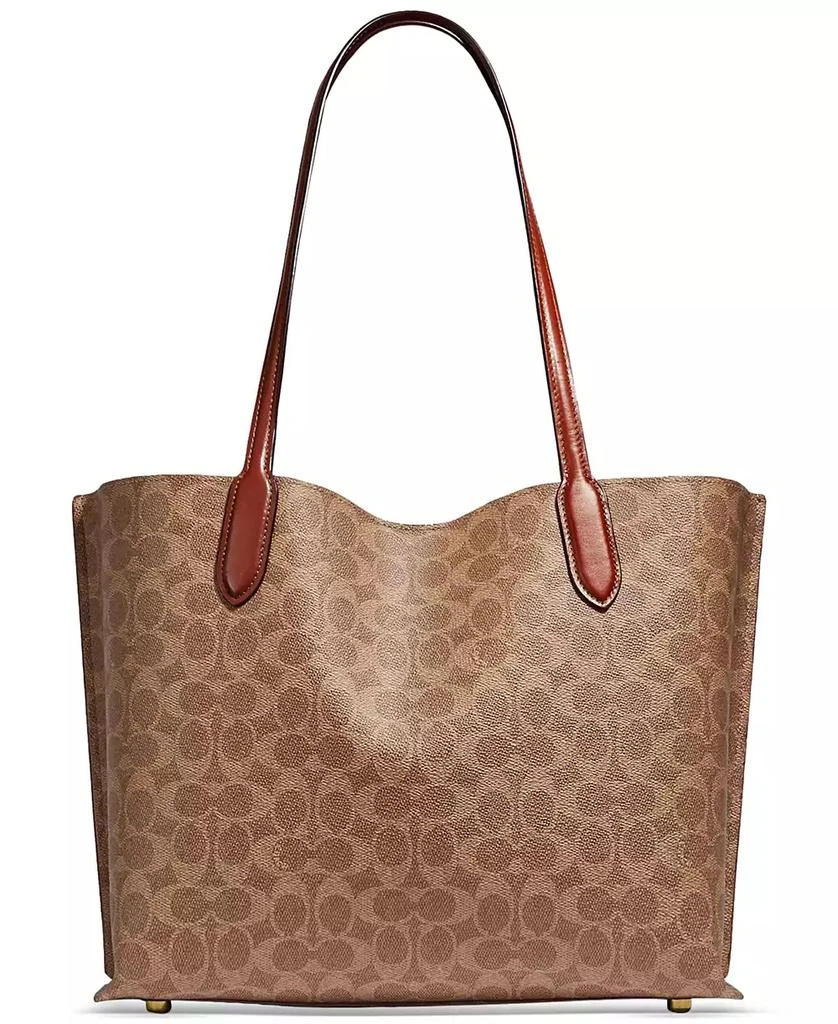Coach Signature Logo Willow Canvas Large Tote Bag 3