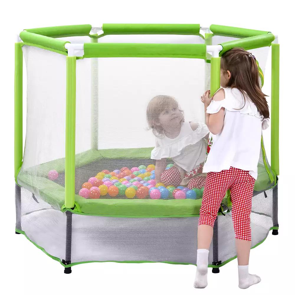 Streamdale Furniture Streamdale 55" Kids Trampoline with Safety Net 
Balls Indoor/Outdoor Fun