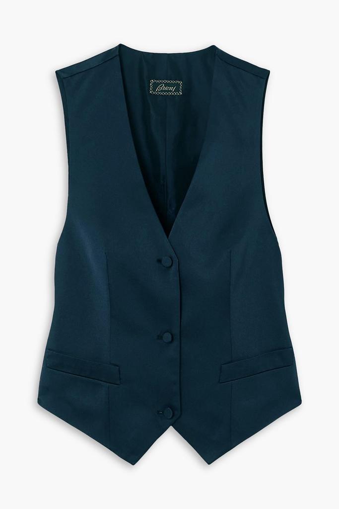 Brioni Silk-satin twill vest