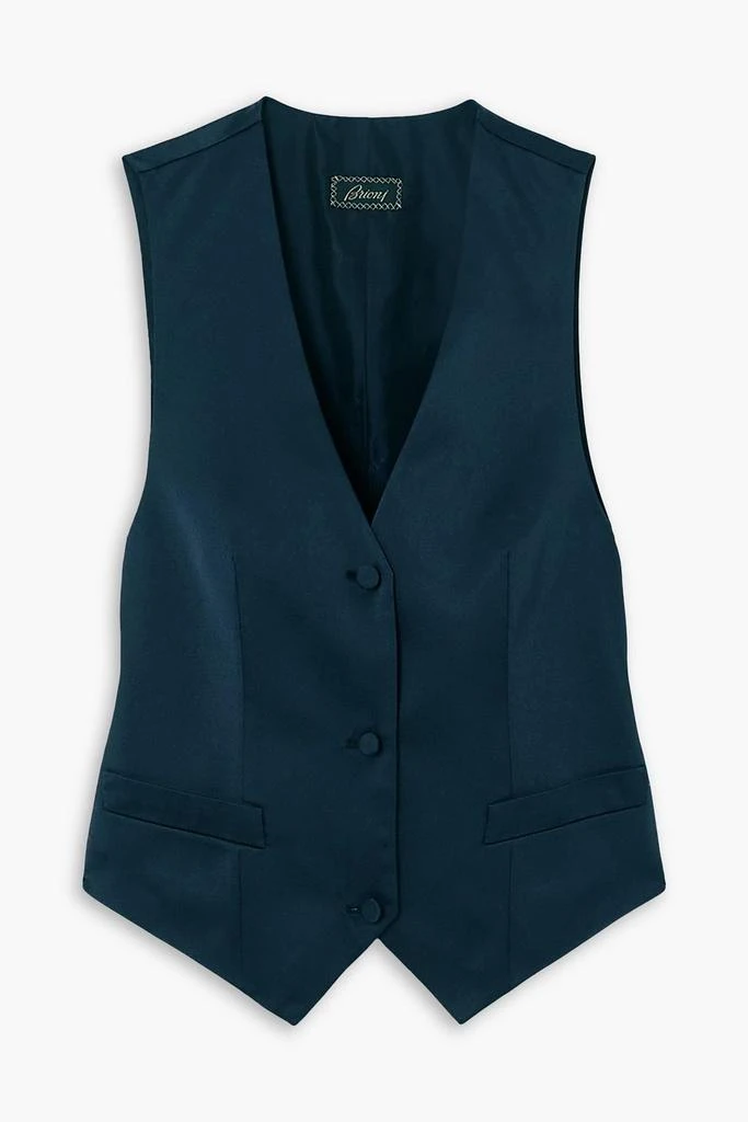 Brioni Silk-satin twill vest 1
