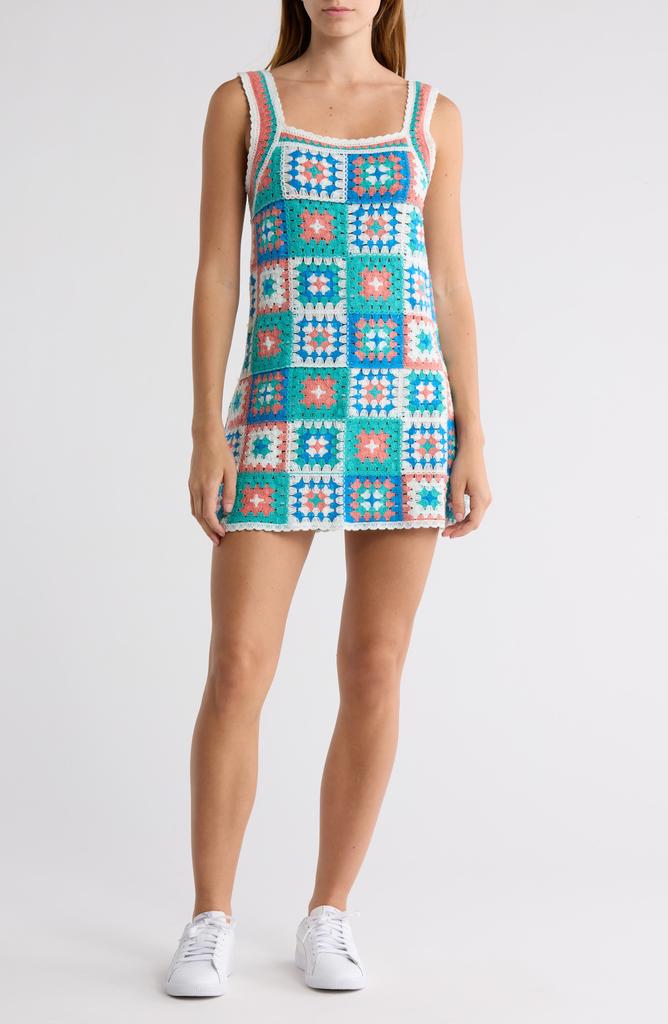 Cotton Emporium Crocheted Patch Tank Dress
