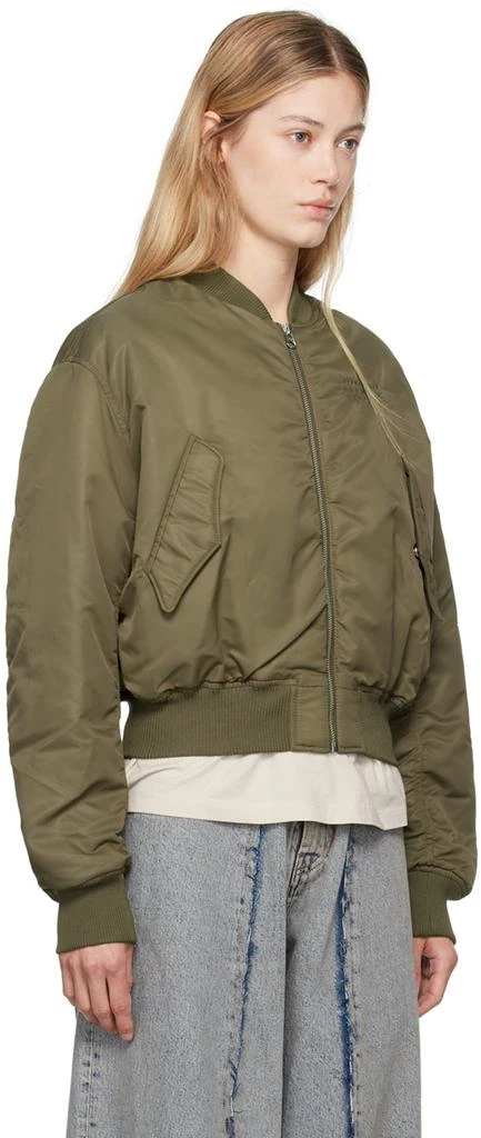 MM6 Khaki Embroidered Bomber Jacket 2