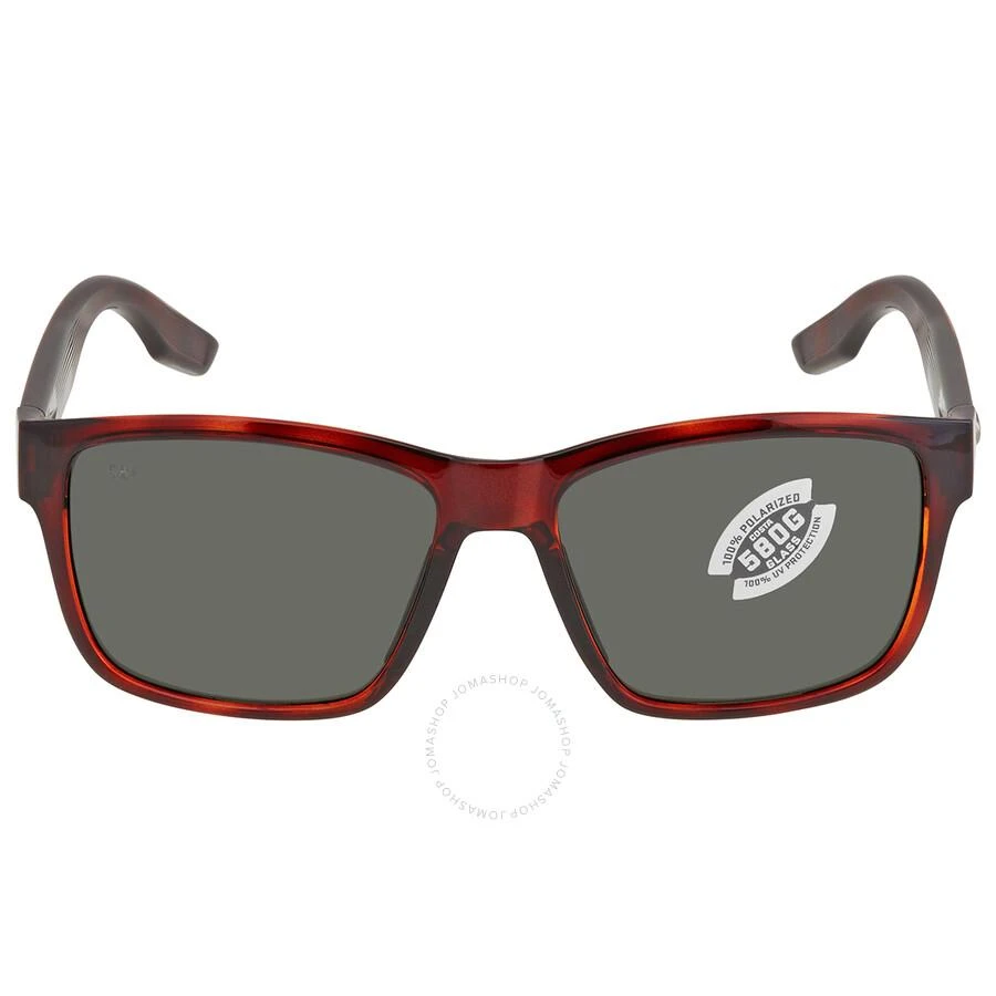 Costa Del Mar PAUNCH Grey Polarized Glass Square Men's Sunglasses 6S9049 904907 57 1