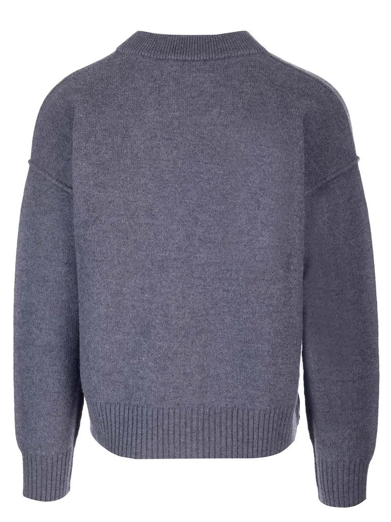 Ami Alexandre Mattiussi Grey ami De Coeur Cardigan 2