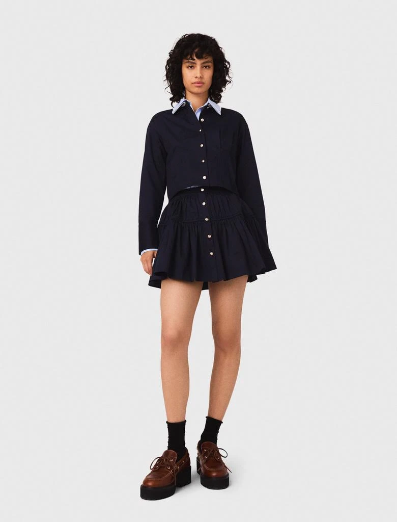 Maje Maje Woman's cotton Mini elasticated waist skirt for Spring/Summer from Maje US