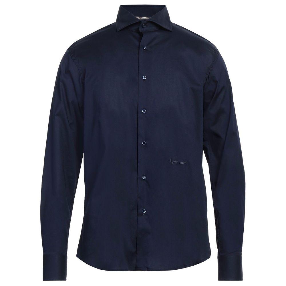 Aquascutum Aquascutum Elegant  Cotton Logo Men's Shirt