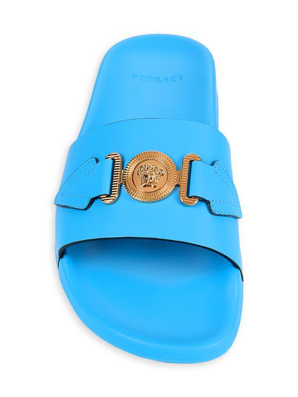 Versace palazoo pool slides on sale (blue)