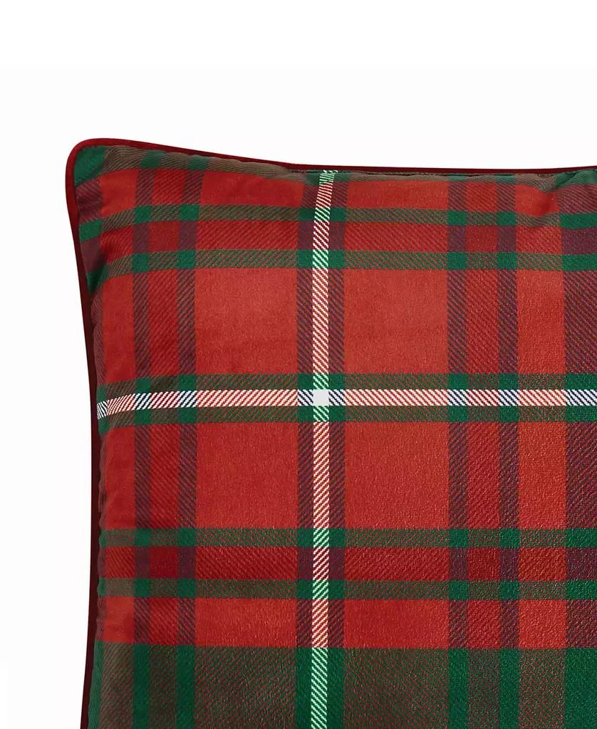 Truly Soft Red Plaid Decorative Pillow, 18" x 18" 2