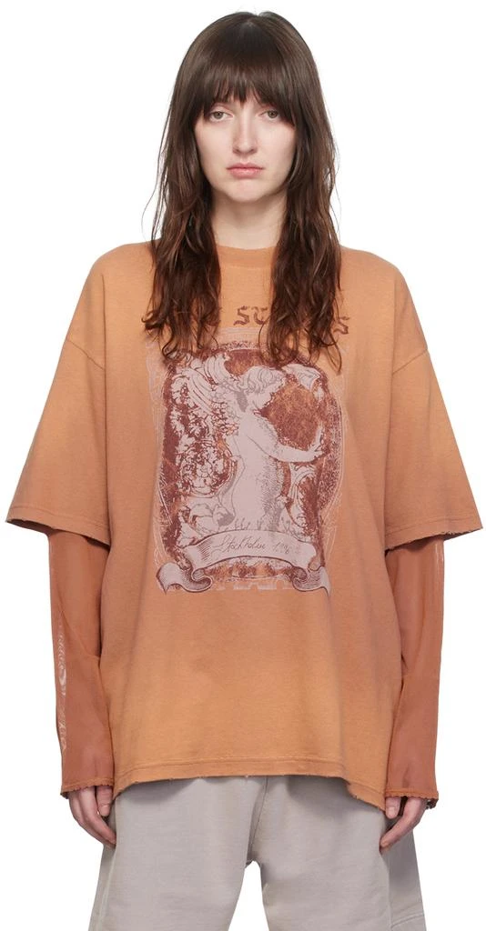 Acne Studios Orange Layered Long Sleeve T-Shirt 1