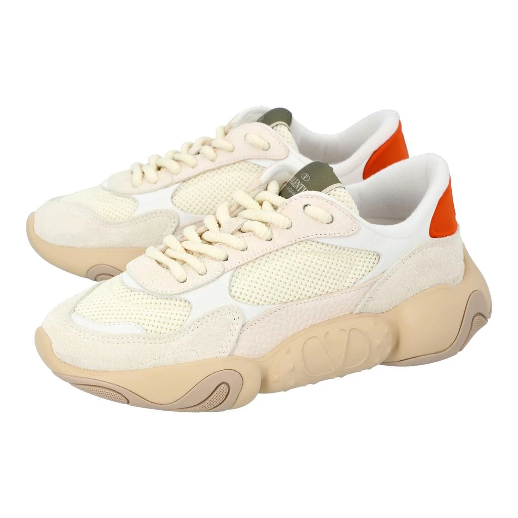 Valentino Valentino „Bubbleback“ sneakers in off-white Mesh with suede deatils 2