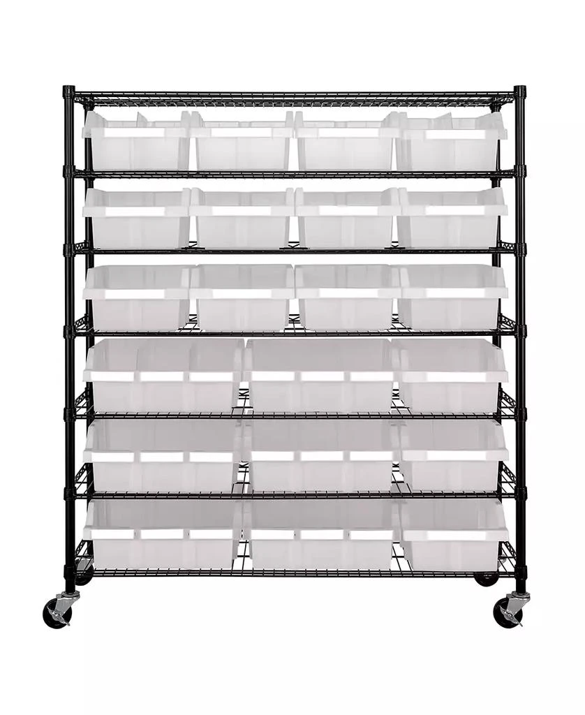 Seville Classics 7-Tier 21 Bin Rack System 2