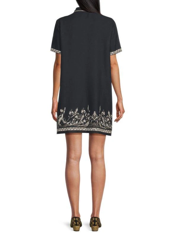 Max Studio ​Embroidered Linen-Blend Minidress 2