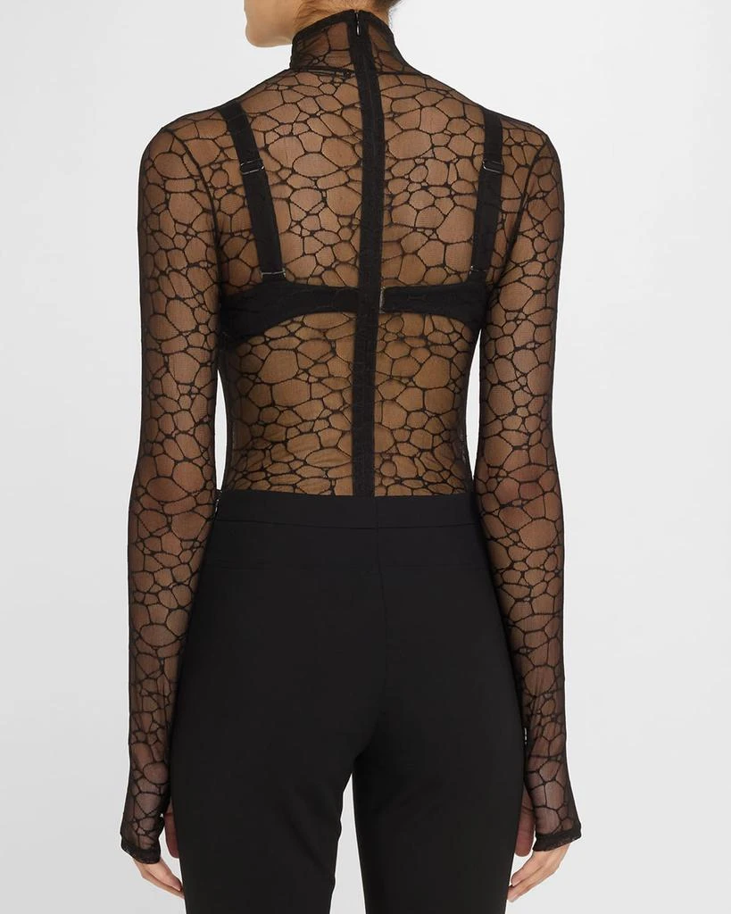 Kiki De Montparnasse Crystalline Turtleneck Lace Bodysuit 3