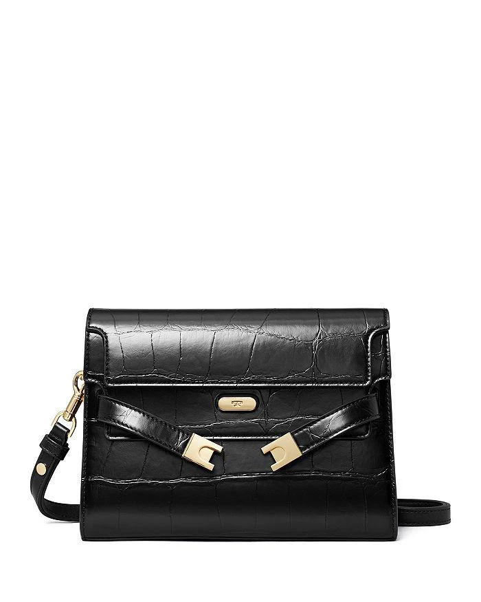 Tory Burch Lee Radziwill Croc Embossed Shoulder Bag 1