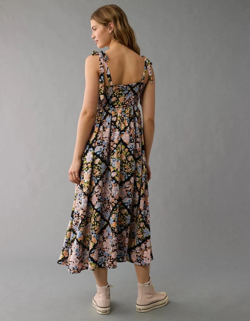 AE AE Corset Tie Strap Floral Midi Dress 3