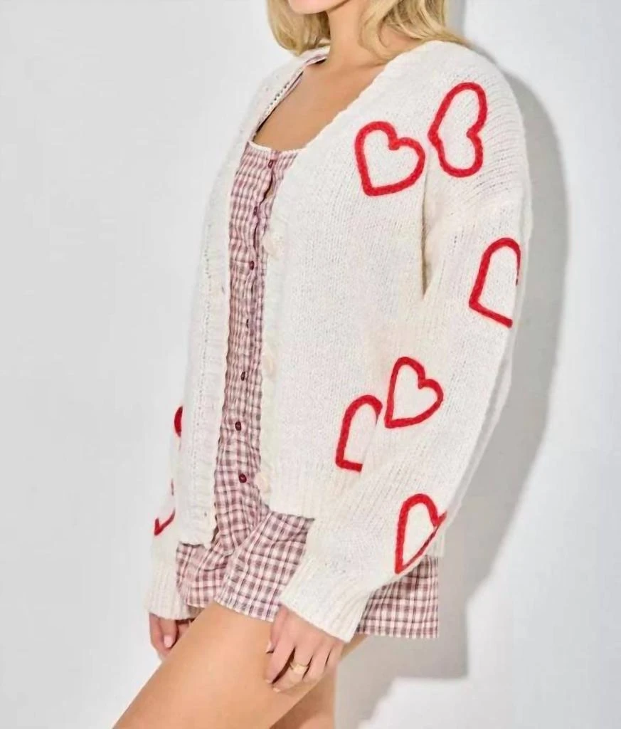 Baevely by Wellmade Baevely By Wellmade - Heart Cardigan 2