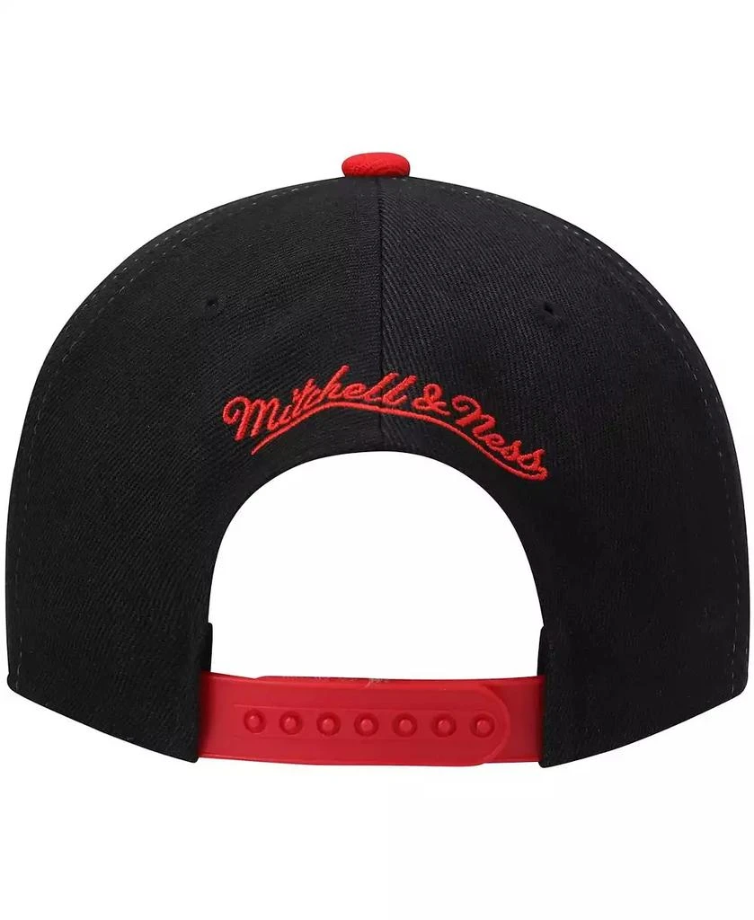Mitchell & Ness Men's Red, Black Unlv Rebels Sharktooth Snapback Hat 3