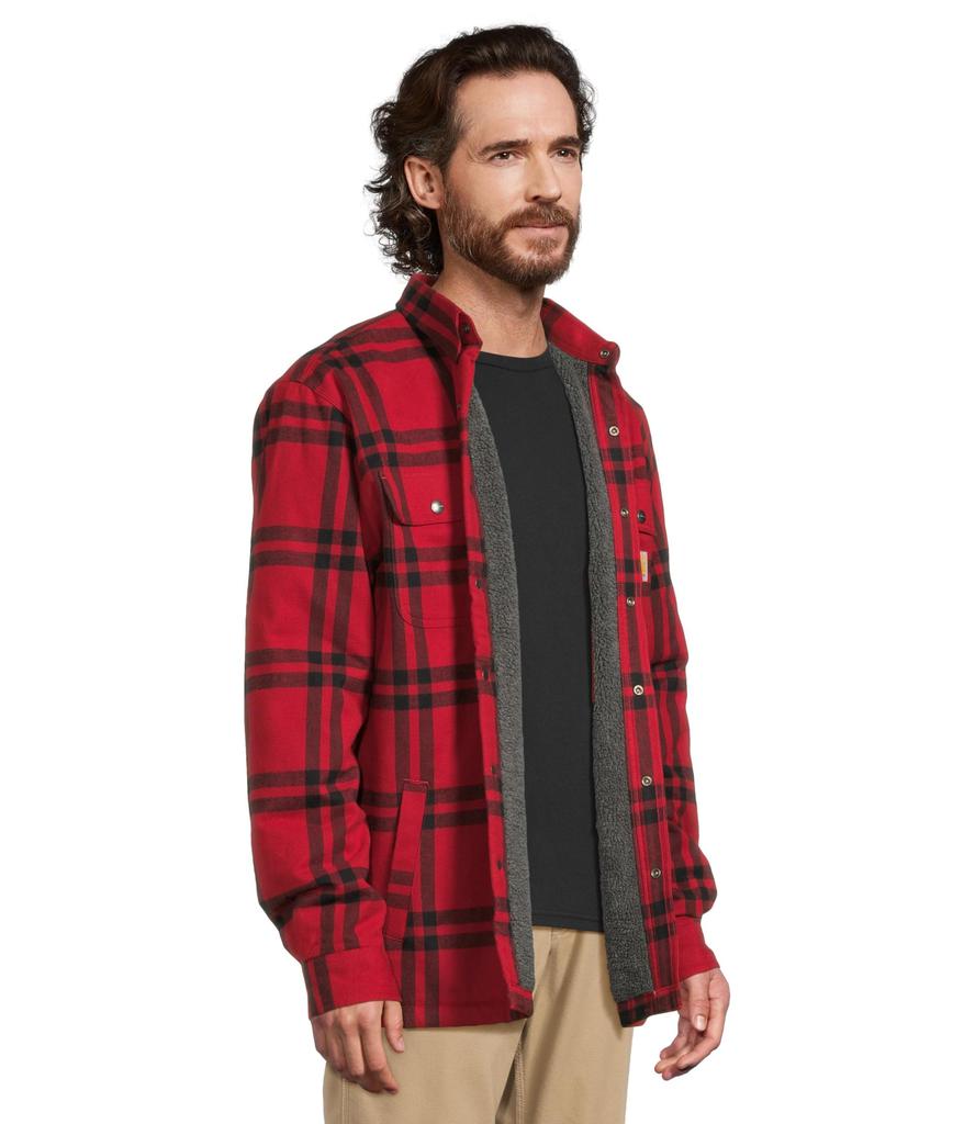 Carhartt Relaxed Fit Flannel Sherpa-Lined Shirt Jacket