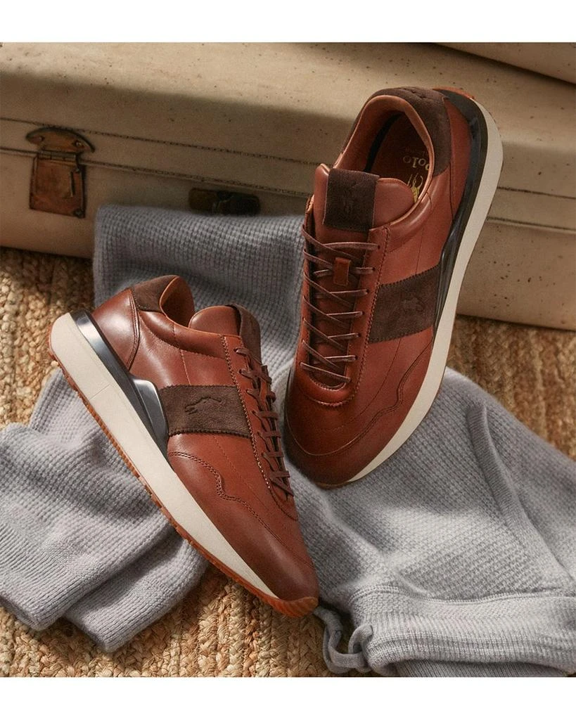 Ralph Lauren Men's Train 89 Leather Sneakers 8