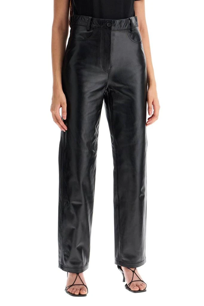 Totême straight leather pants for men 2