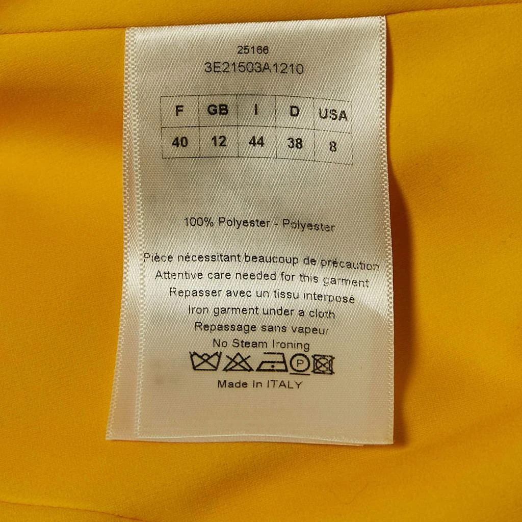 Dior Dior Yellow Crepe Strapless Asymmetric Corset Top M 4