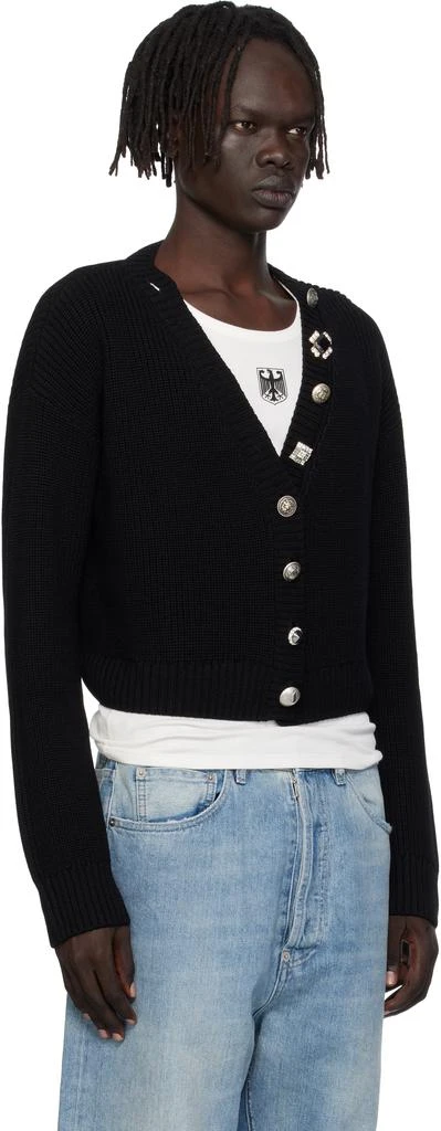 Vetements Black Fancy Button Mini Cardigan 2