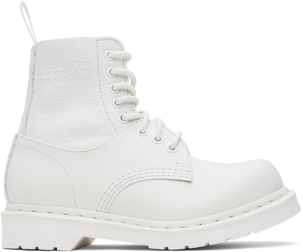 m*y様 【MM6】WHITE side ZIP ankle-BOOTS MM6】2019ss WHITE side ZIP ankle-BOOTS