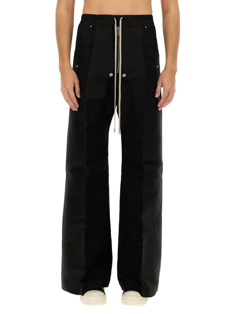 「高評価！」注目のレビュ Owens Rick Wide BeyondStyle - Trousers - 48-IT BLACK Pants Bela パンツ