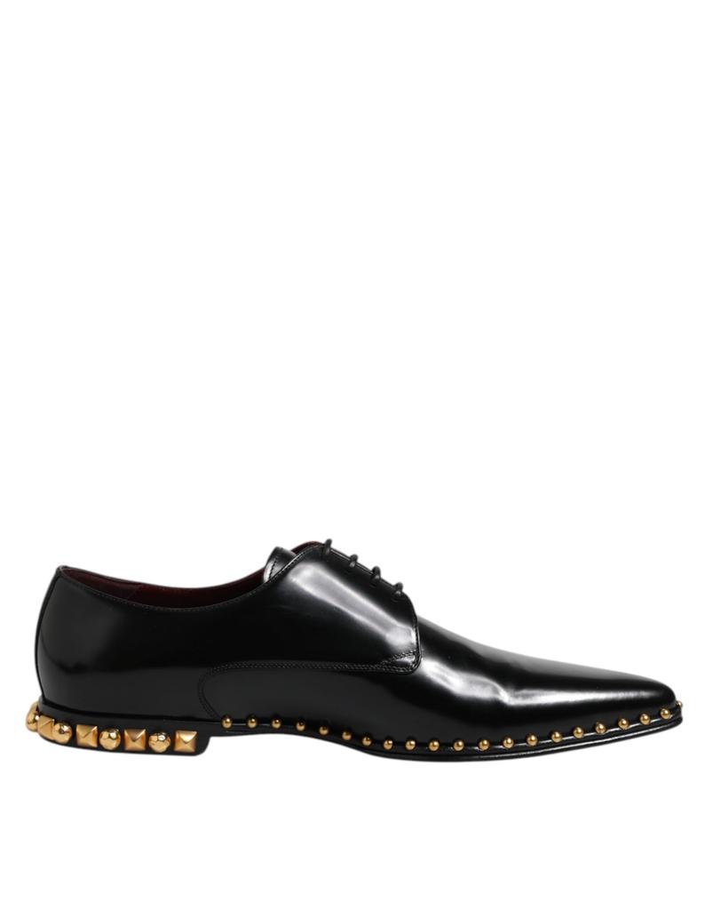 Dolce & Gabbana Leather Studded Derby Men Dress Men's Shoes
