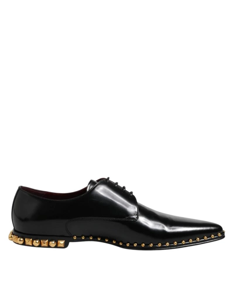 Dolce & Gabbana Leather Studded Derby Men Dress Men's Shoes 1