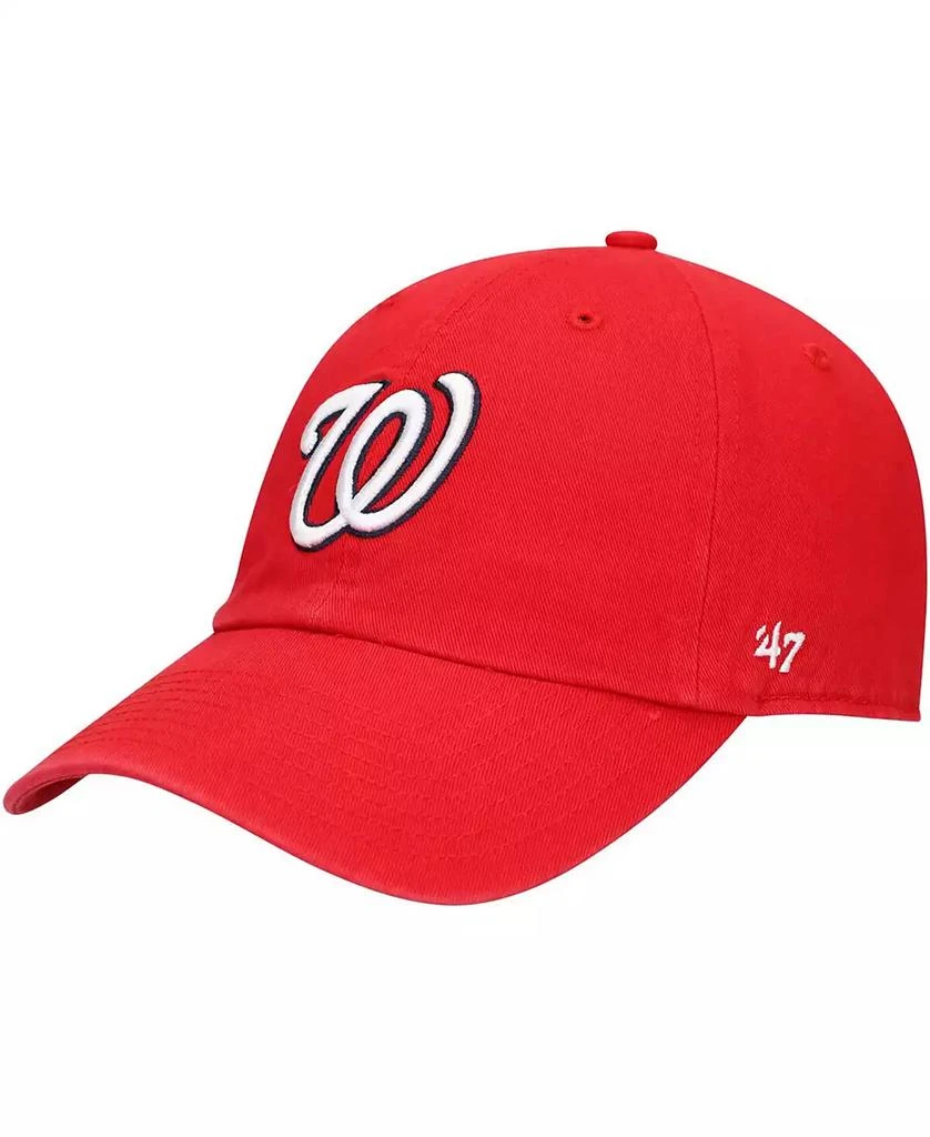 47 Brand Men's Red Washington Nationals Heritage Clean Up Adjustable Hat 1