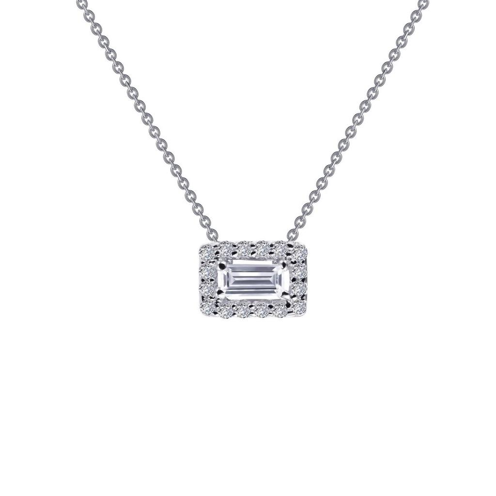 Lafonn Lafonn - Women's Baguette Halo Necklace
