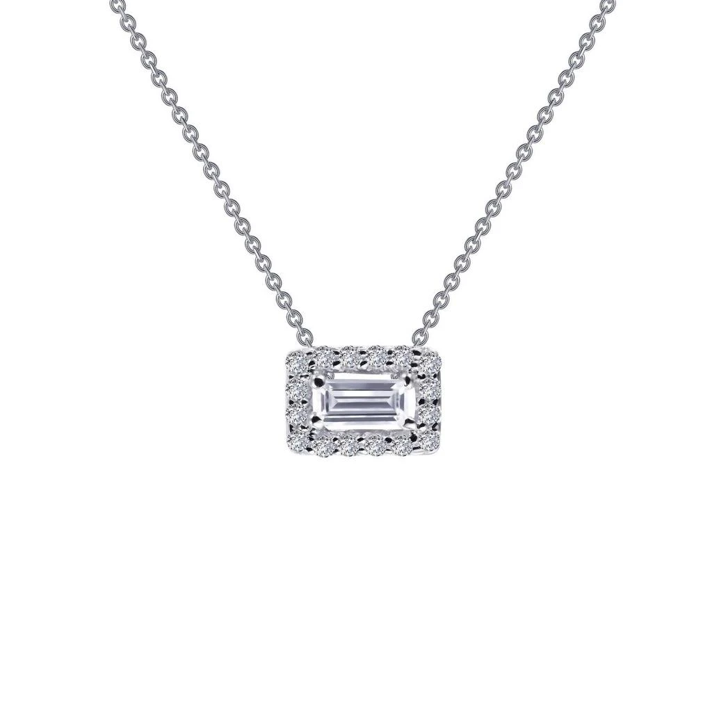 Lafonn Lafonn - Women's Baguette Halo Necklace 1