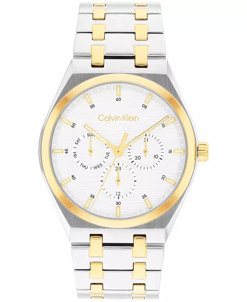 Shop Men's CK Motion Two Tone Stainless Steel Bracelet Watch 39mm