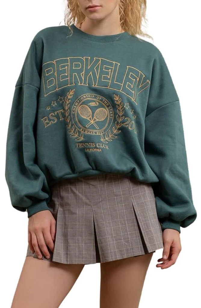 Blu Pepper Berkeley Tennis Club Fleece Sweatshirt 1
