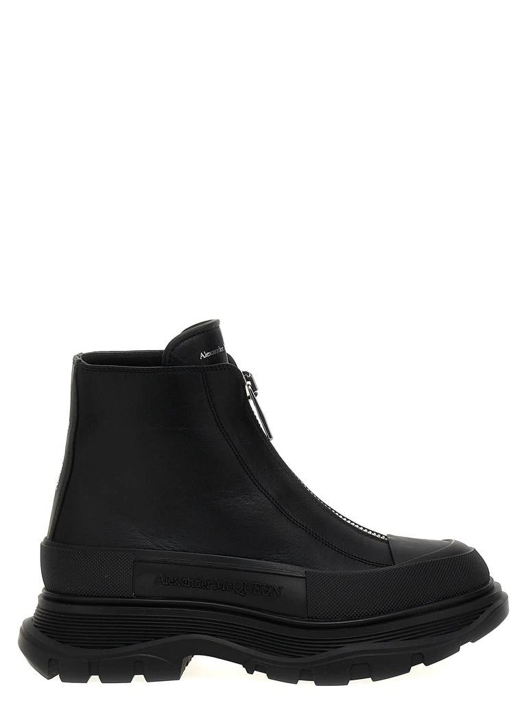 Alexander Mcqueen Zip Tread Slick Boots, Ankle Boots Black 1