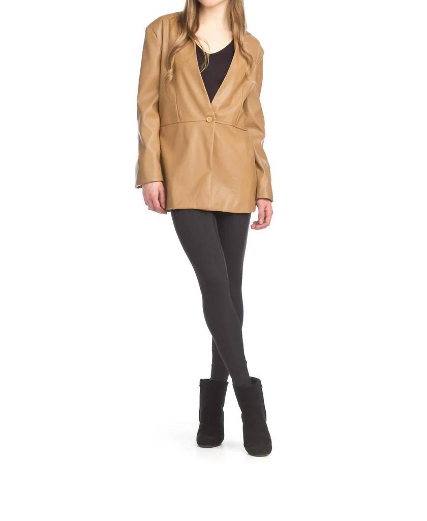 Papillon Papillon - Faux Leather Blazer