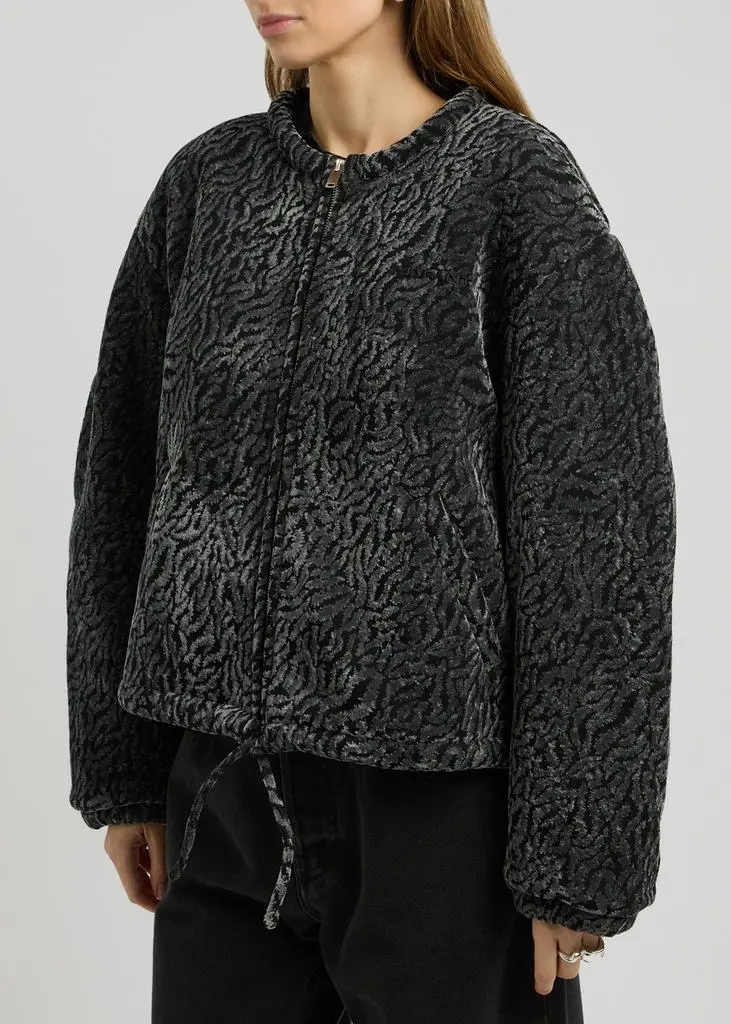 Isabel Marant Étoile Abelina velvet devoré bomber jacket 2