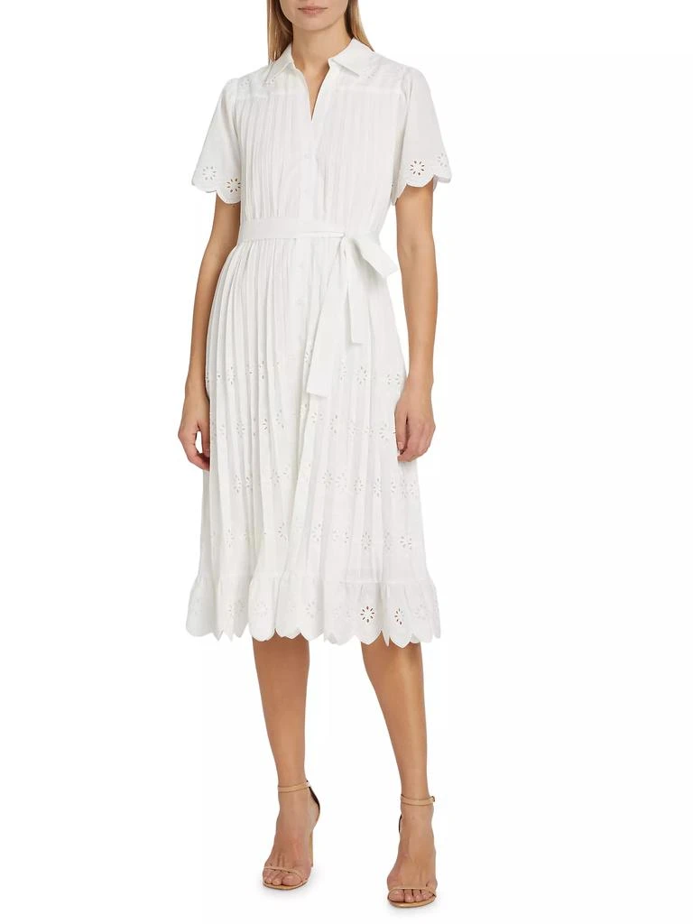 Tahari The Esther Eyelet Midi Shirtdress 3