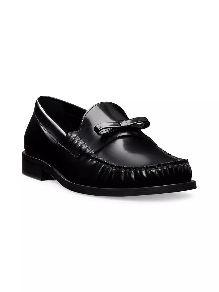 Stuart Weitzman Lottie Bow Leather Loafers 2