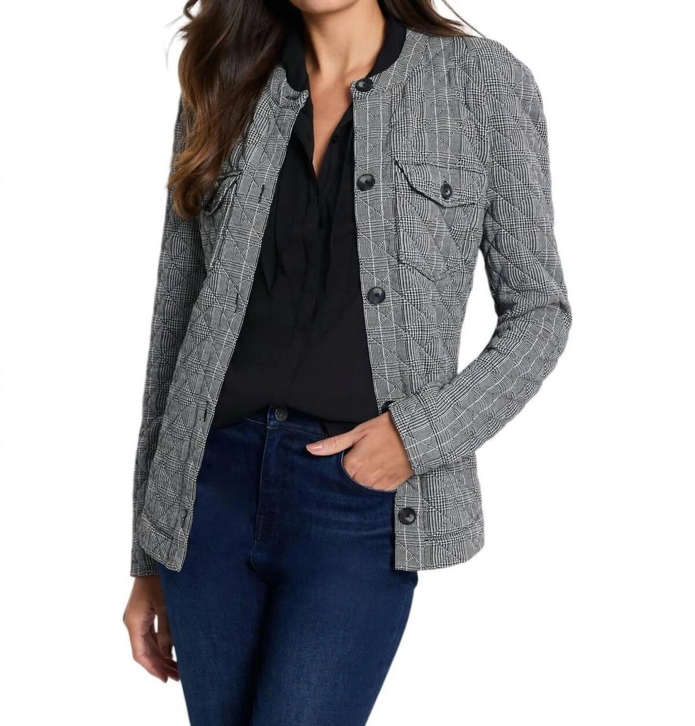 NIC+ZOE Plaid Perfection Jacket In Black Multi 1