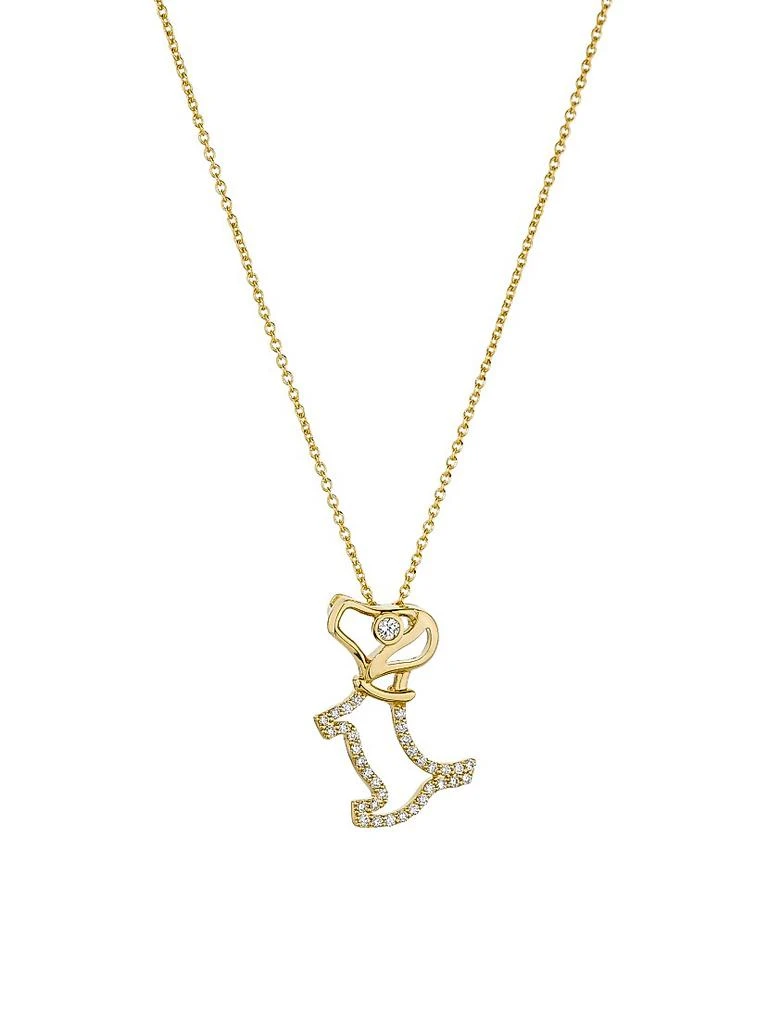 Roberto Coin Scottie Dog 18K Yellow Gold
0.09 TCW Pendant Necklace