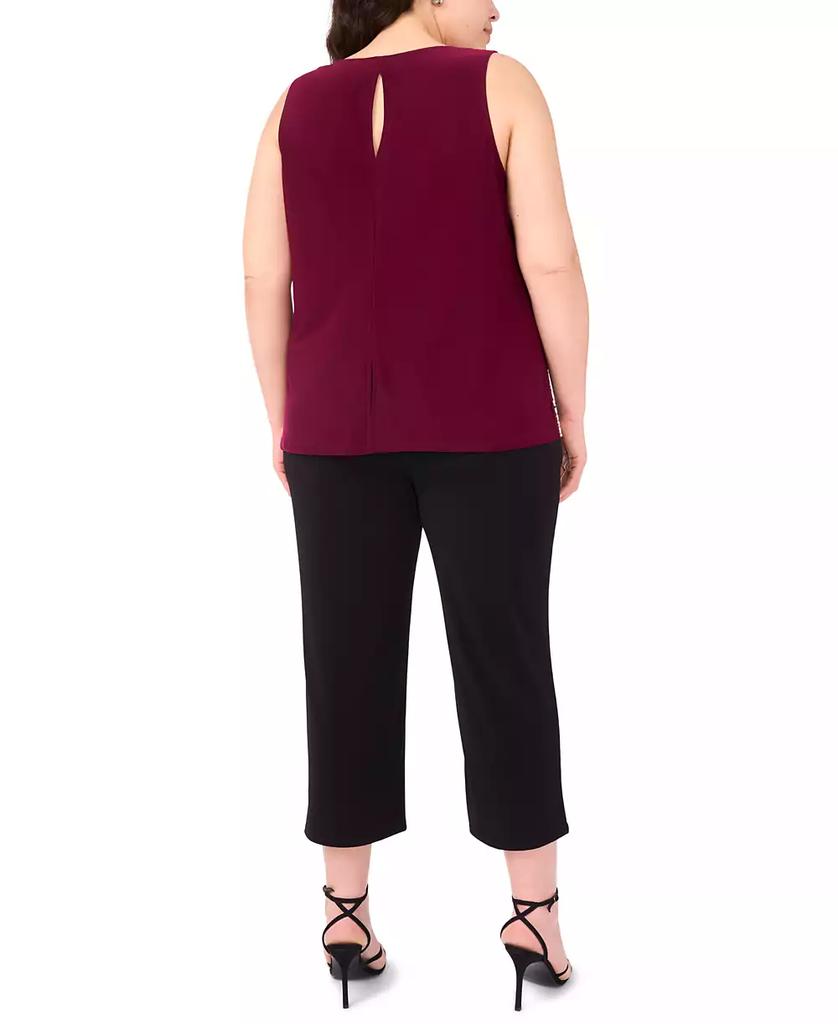 MSK Plus Size Round-Neck Sleeveless Top
