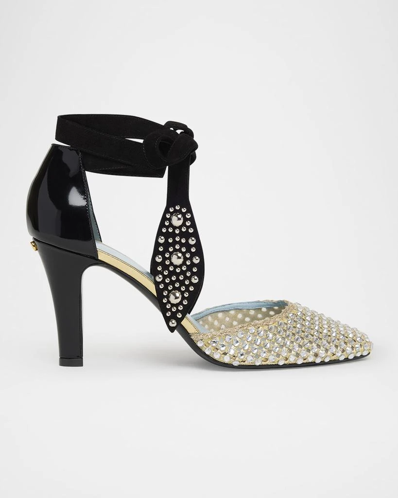 Valentino Crystal Foliage Mesh Pumps 1