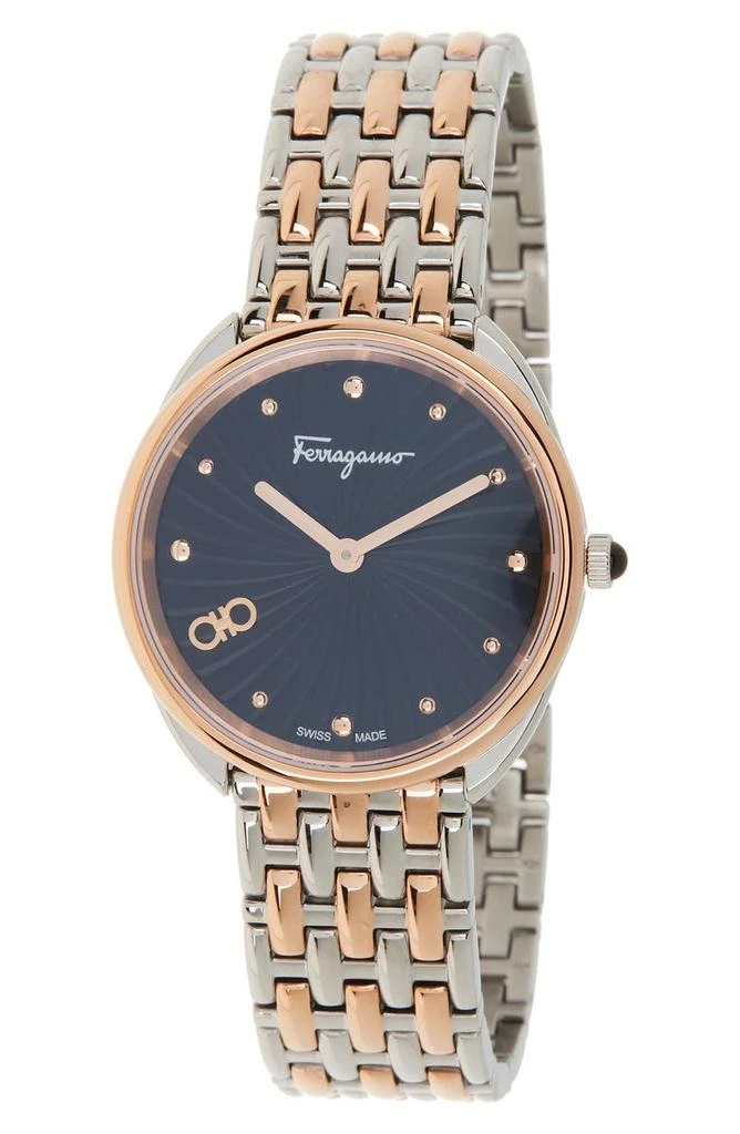 Salvatore Ferragamo Women's Cuir Two-Tone Bracelet Watch, 34mm 1