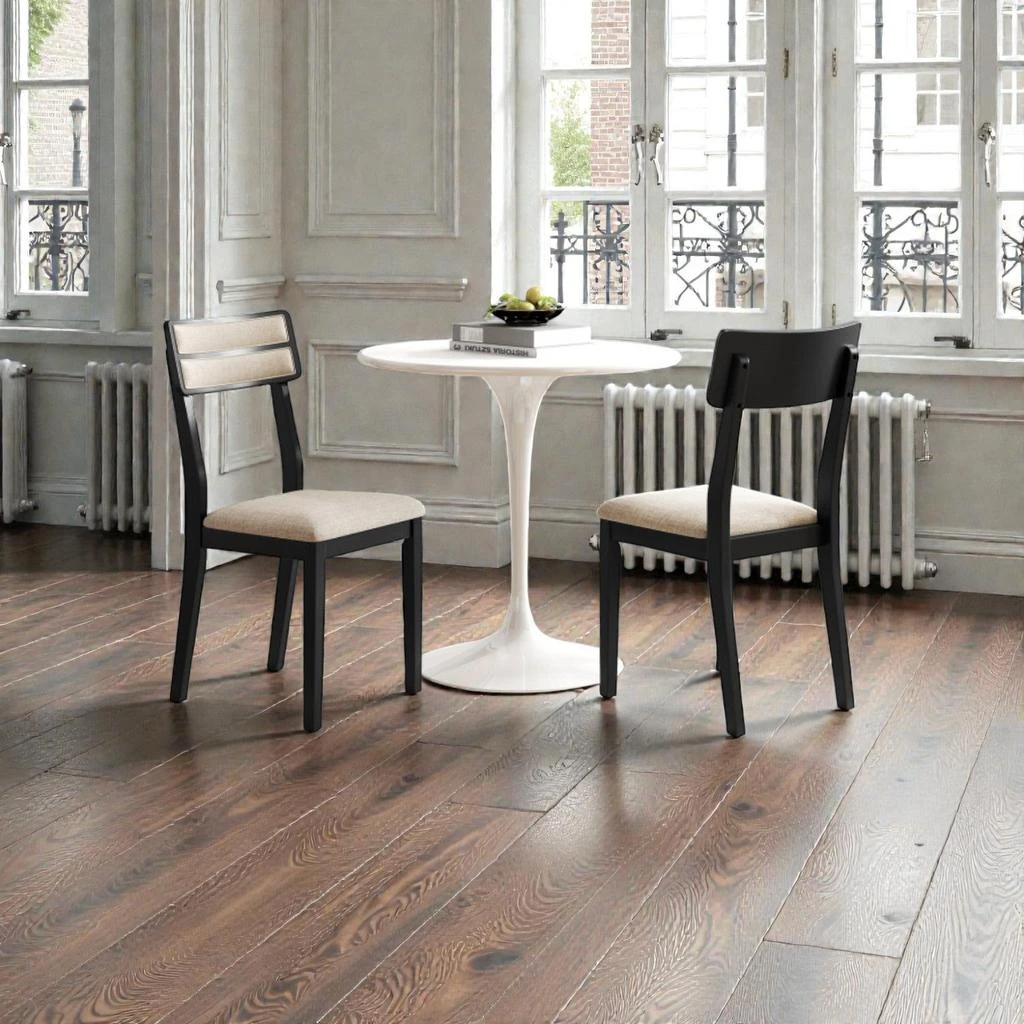 Hivvago Modern Dining Chair with Subtly Angled Supportive Backrests - Set of 2