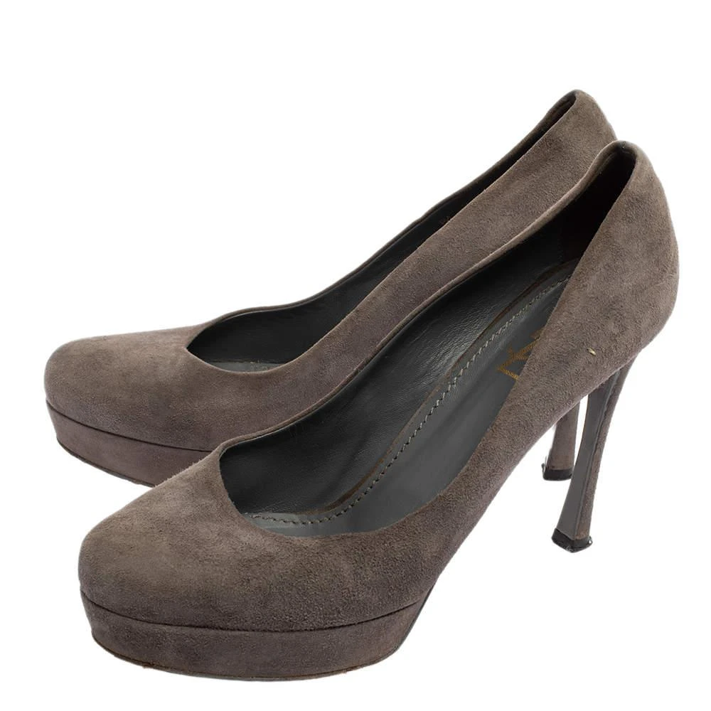 Yves Saint Laurent Yves Saint Laurent Grey Suede Pumps Size 40 4