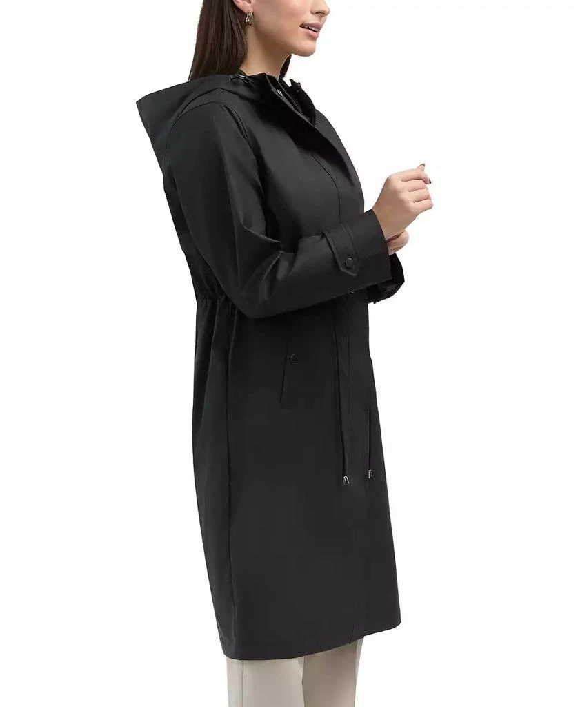 Ellen Tracy Women s Longline Rubber coated Raincoat 3